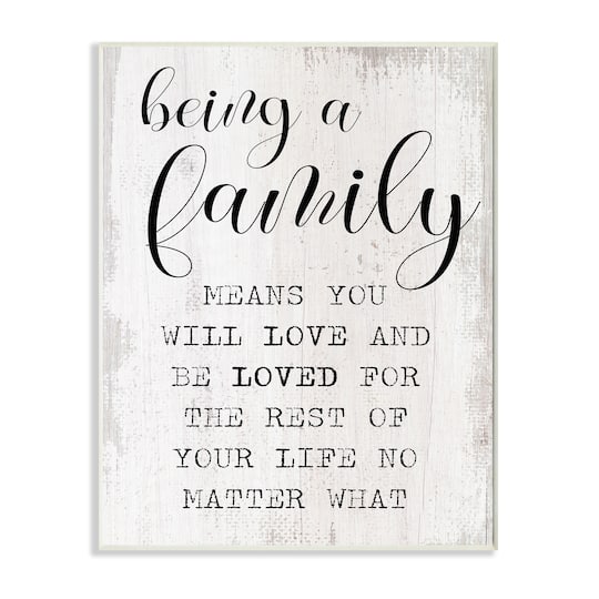 Stupell Industries Being a Family Phrase Wall Plaque